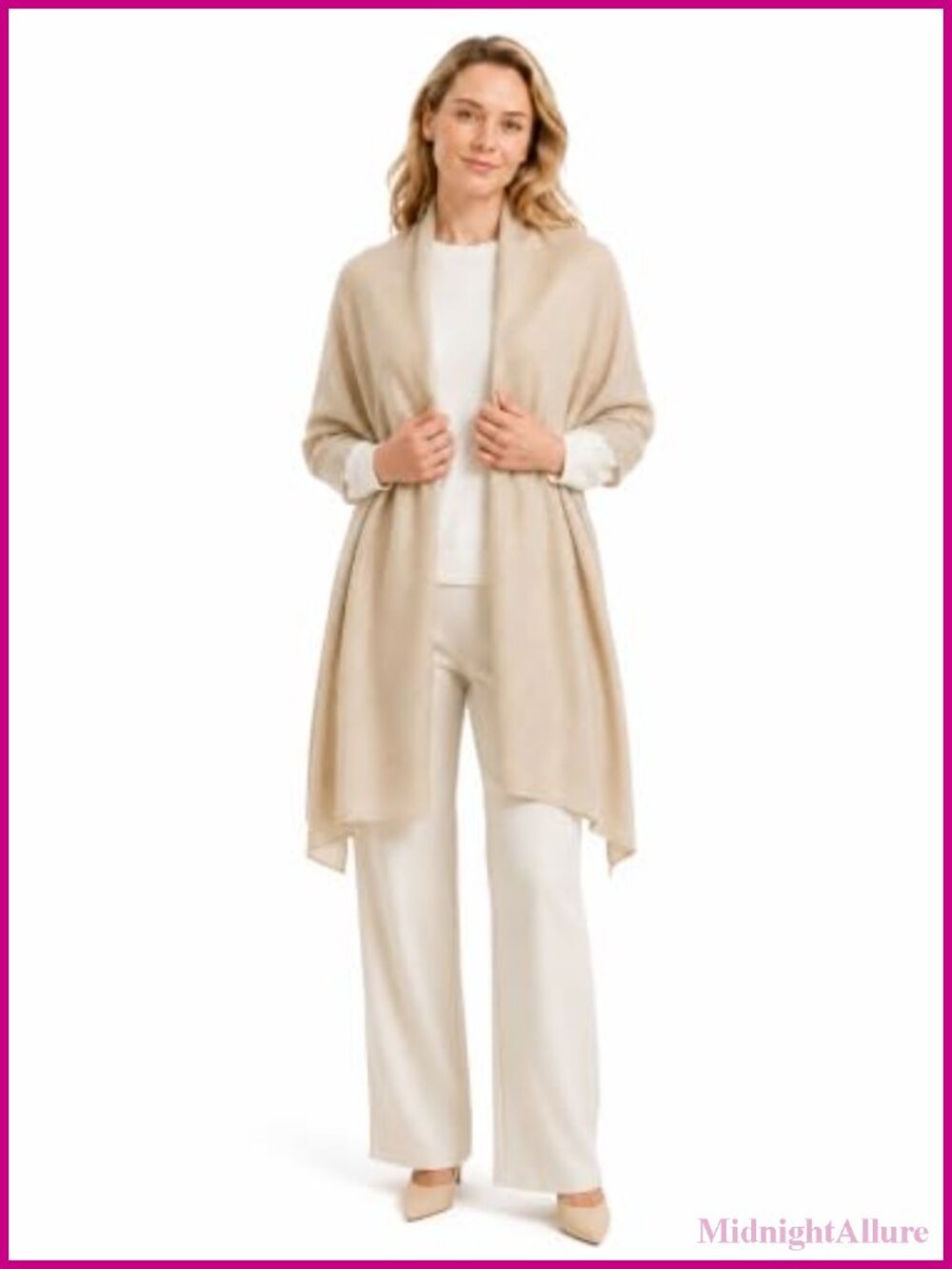 100% Cashmere Shawl Wrap Lightweight Wedding Scarf Oversized
